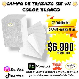 CAMPO DE TRABAJO 125 UNIDADES COLOR BLANCO