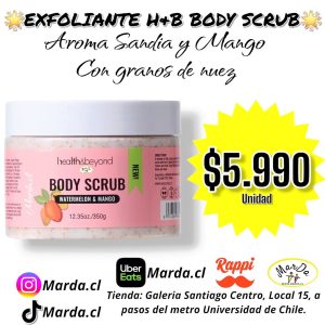 EXFOLIANTE H&B BODY SCRUB AROMA A SANDIA Y MANGO CON GRANOS DE NUEZ 350 GR