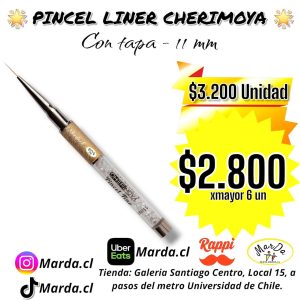 PINCEL LINER PARA DIBUJO O DISEÑO CHERIMOYA CON TAPA 11 MM