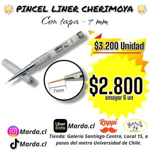 PINCEL LINER PARA DIBUJO O DISEÑO CHERIMOYA CON TAPA 7 MM