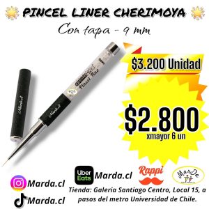 PINCEL LINER PARA DIBUJO O DISEÑO CHERIMOYA CON TAPA 9 MM