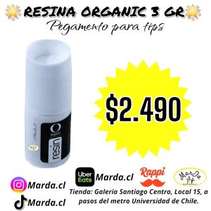 RESINA PARA UÑAS 3 GRS ORGANIC NAILS - PEGAMENTO PARA UÑAS