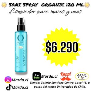 SANI SPRAY 120 ML ORGANIC NAILS